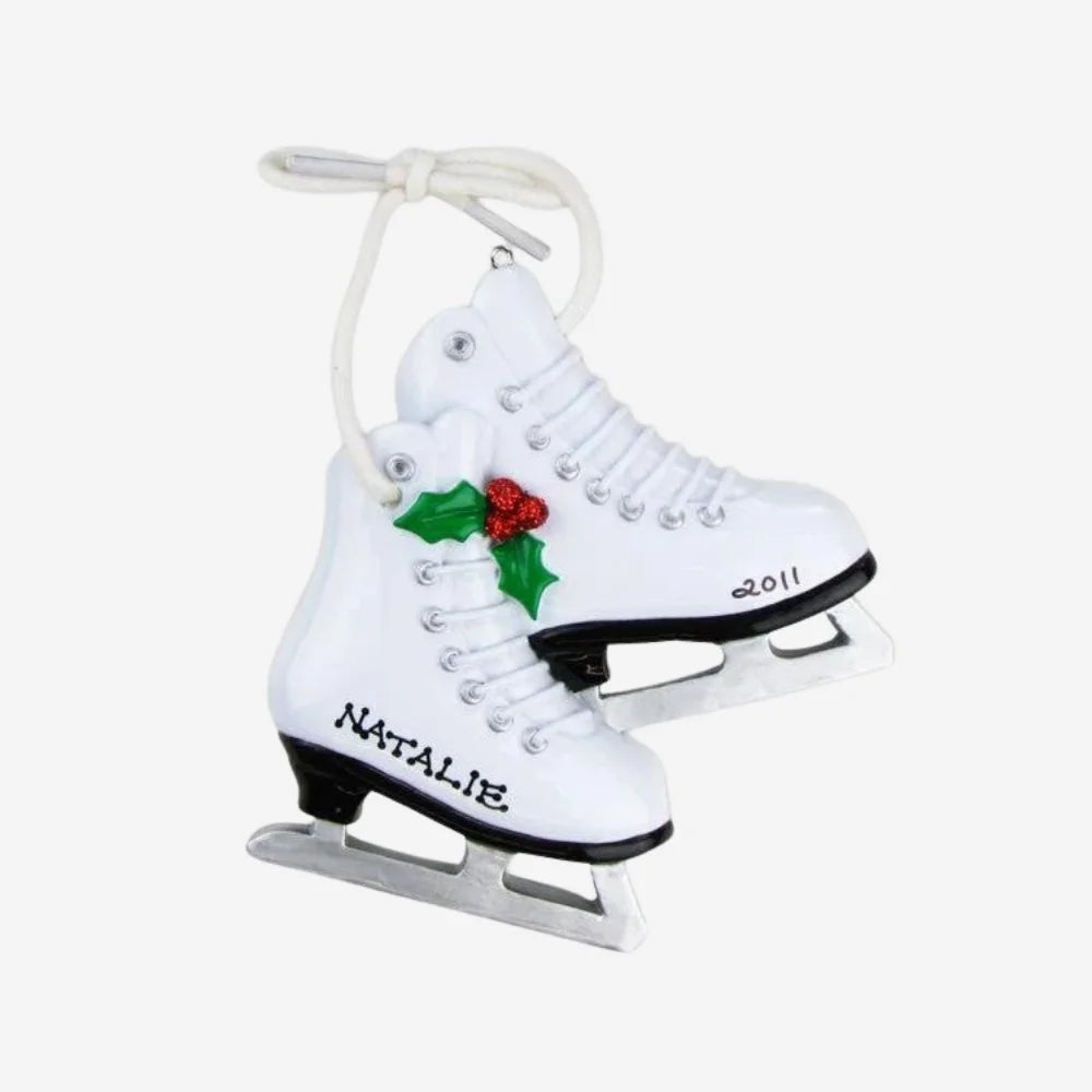 Figure Skates Personalized Christmas Ornament