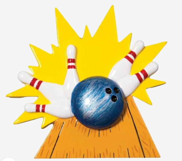 Bowler Personalized Christmas Ornament