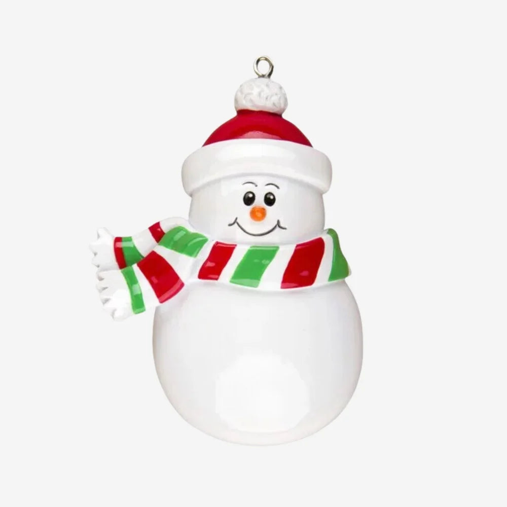 Snowman Personalized Christmas Ornament