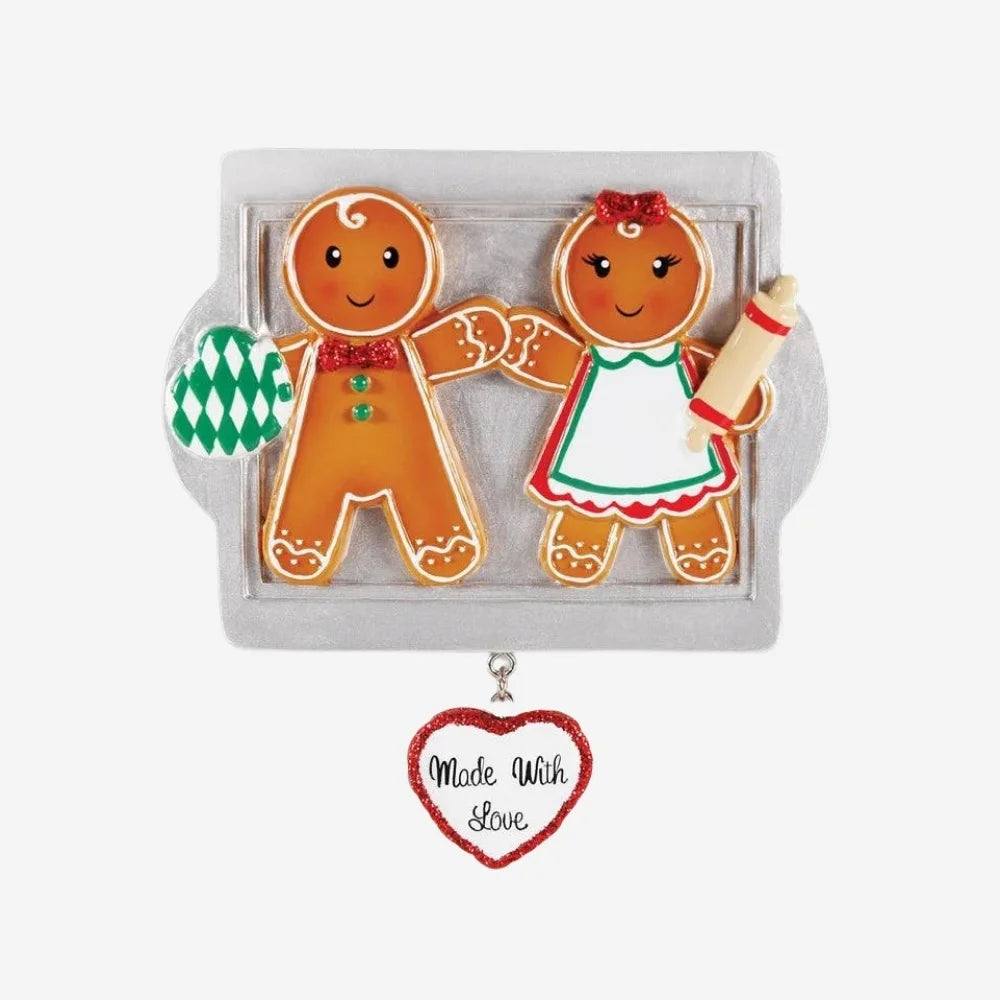 Made W/Love Family Of 2 Personalized Christmas Ornamen