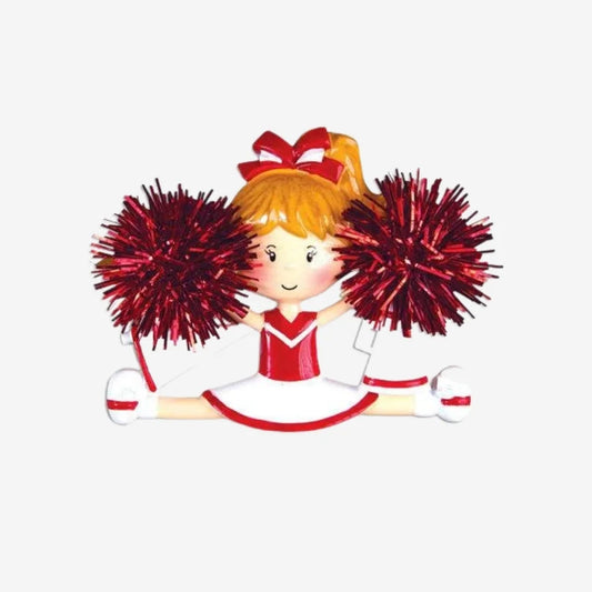 Cheerleader(Red) Personalized Christmas Ornament