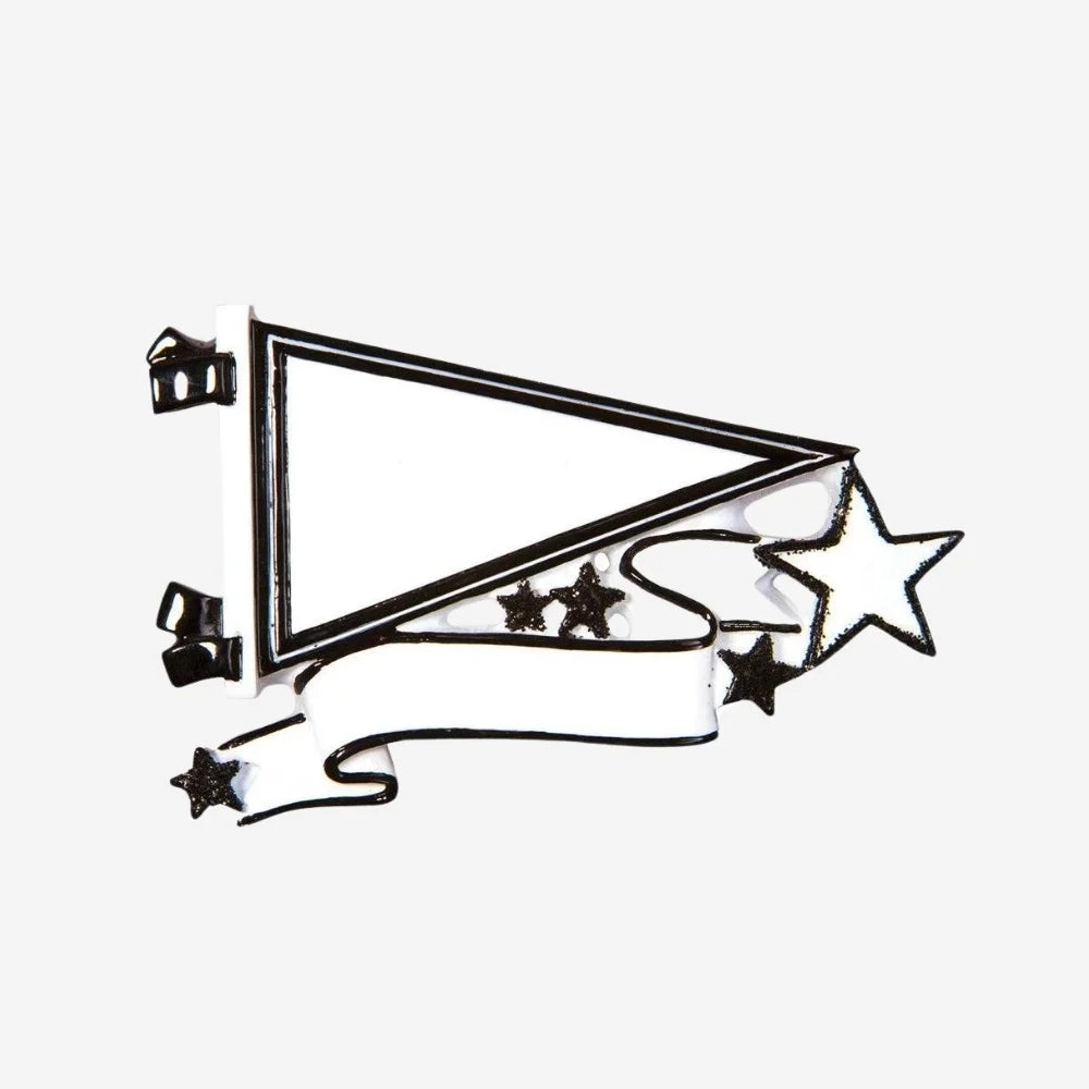 Pennants (Black) Christmas Ornament