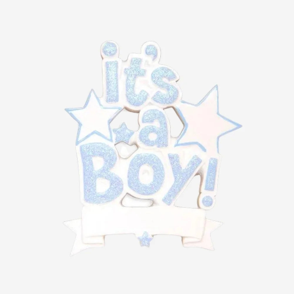 It’s a Boy (Blue) Personalized Christmas Ornament