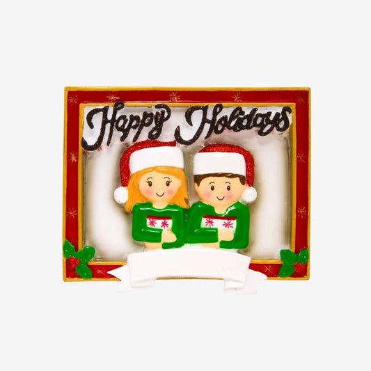 Christmas Card Couple Personalized Christmas Ornament