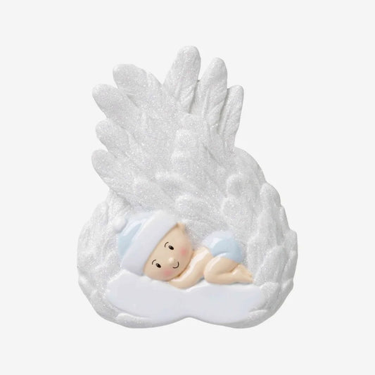 Baby Boy Angel Personalized Christmas Ornament