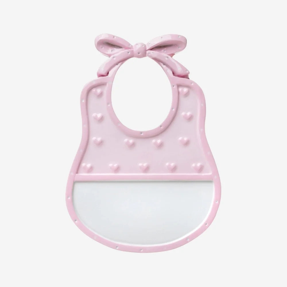 Bib (Pink) Personalized Christmas Ornament