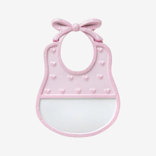 Bib (Pink) Personalized Christmas Ornament