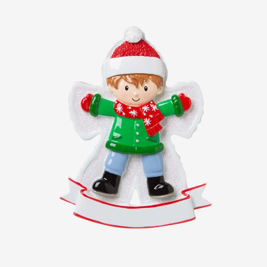 Snow Angel (Boy) Personalized Christmas Ornament