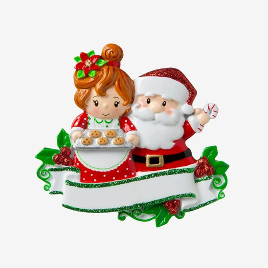 Santa Mrs Claus Personalized Christmas Ornament