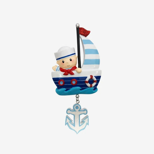 Sailor Baby (Boy) Personalized Christmas Ornament