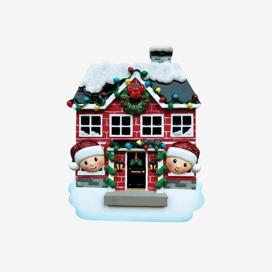 New House Family of 2 Personalized Christmas Ornament