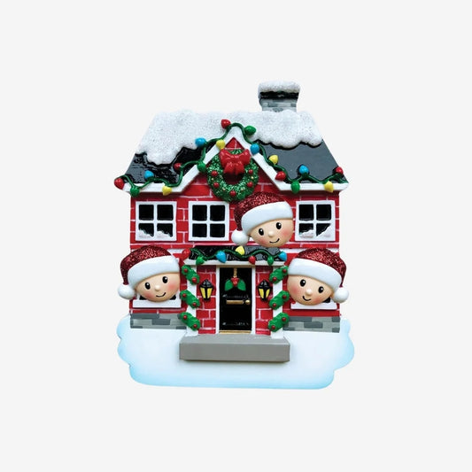 New House Family of 3 Personalized Christmas Ornament