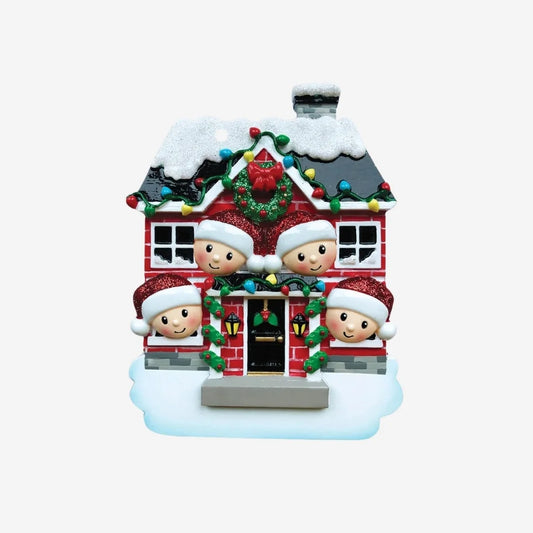 New House Family of 4 Personalized Christmas Ornament