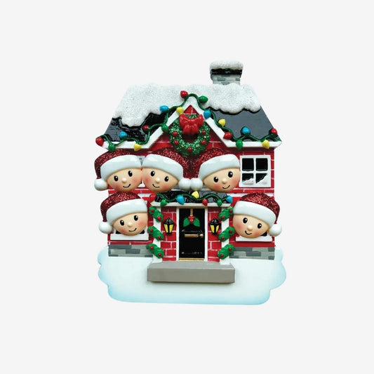 New House Family of 5 Personalized Christmas Ornament