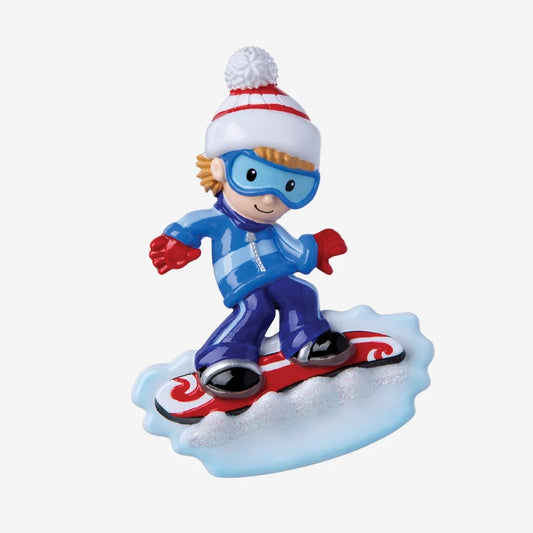 Snowboader Boy Personalized Christmas Ornament