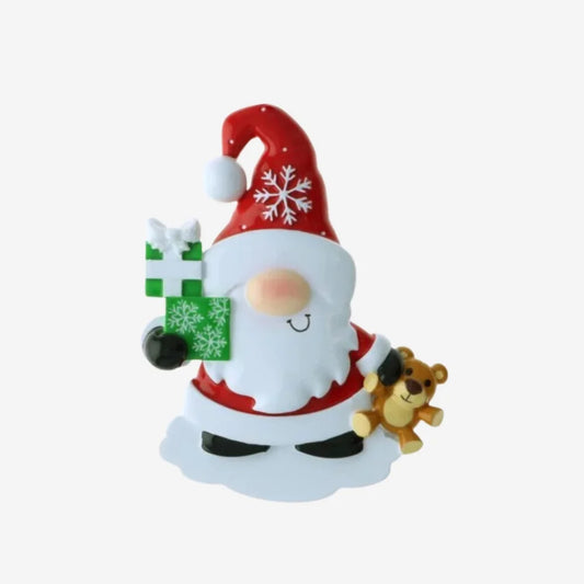Gnome Santa Personalized Christmas Ornament