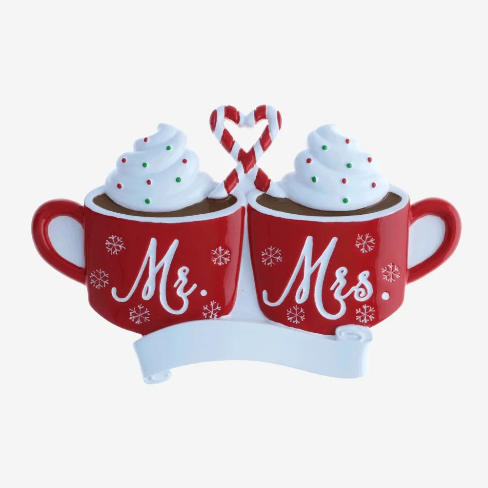 Mr. & Mrs. Hot Cocoa Personalized Christmas Ornament