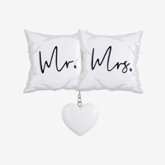 Mr. & Mrs. Pillows Personalized Christmas Ornament