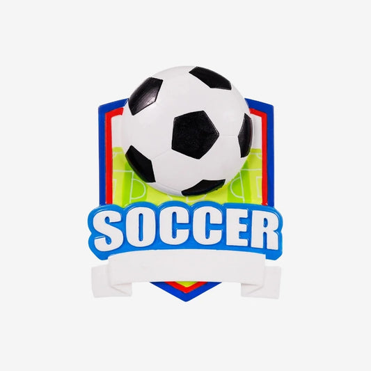 New Soccer Shield Personalized Christmas Ornament