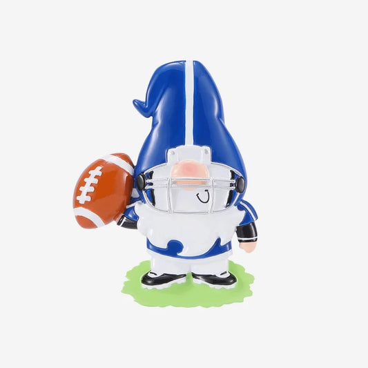 Gnome Football Player Personalized Christmas Ornament