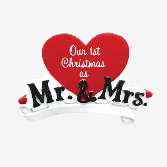 Mr. and Mrs. Personalized Christmas Ornament