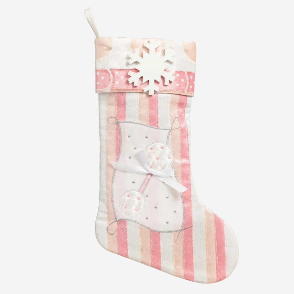 Baby Pink Personalized Christmas Stocking