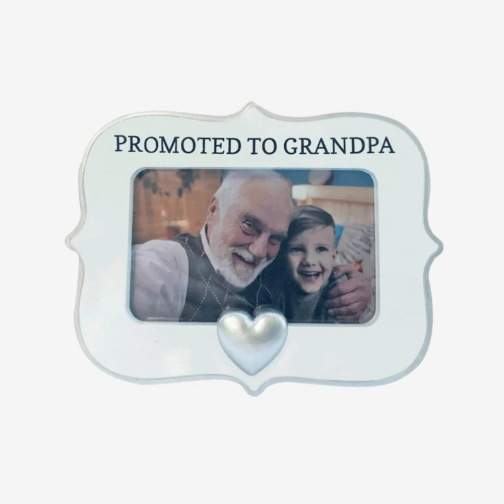 Promoted to Grandpa Personalized Picture Frame Christmas Ornament