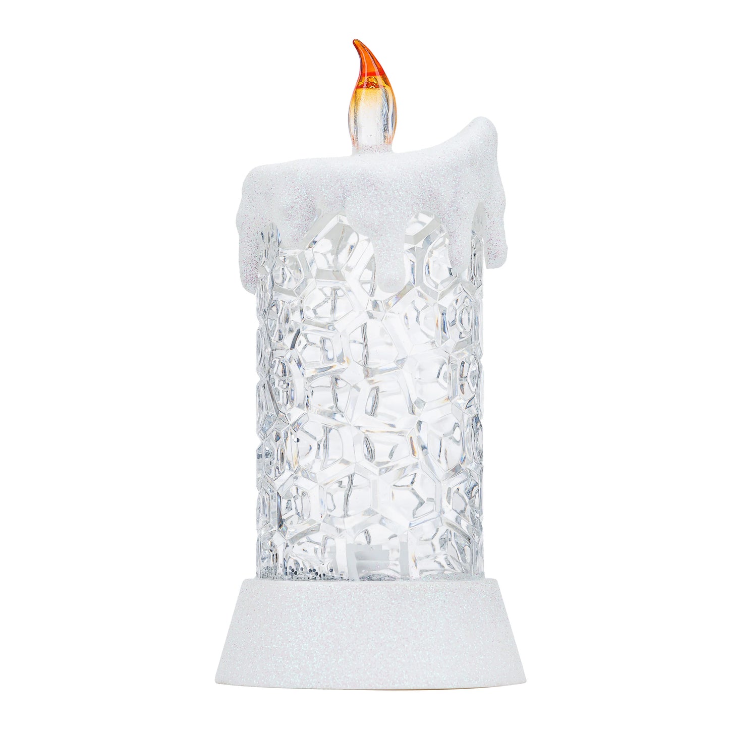 8.5″H LED Plastic Water Candle Glitter Spinner