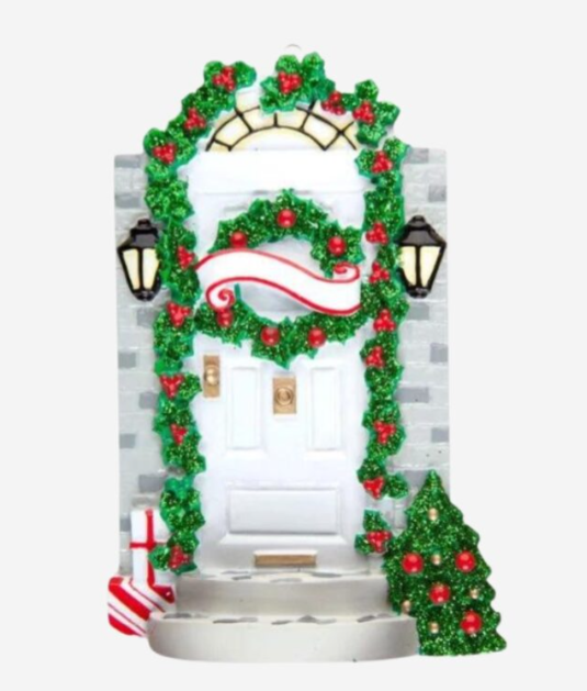 Front Door Personalized Christmas Ornament