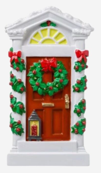 Historic House Door Personalized Christmas Ornament