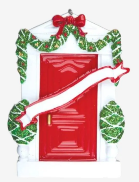 Red Door Personalized Christmas Ornament