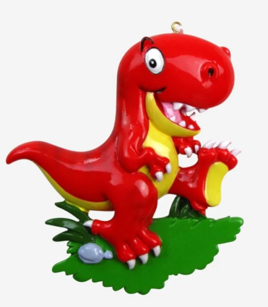 T-Rex Dinosaur Personalized Christmas Ornament