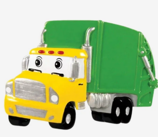 Garbage Truck Personalized Christmas Ornament