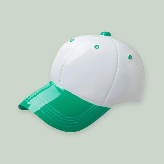 Baseball Cap (Green) ornament on a sage green background