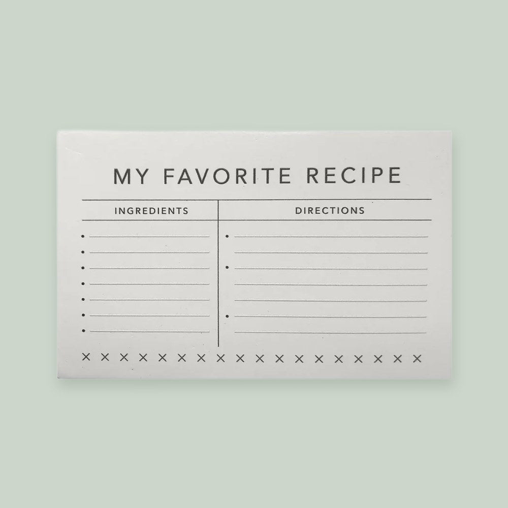 My Favorite Recipe ornament on a sage green background