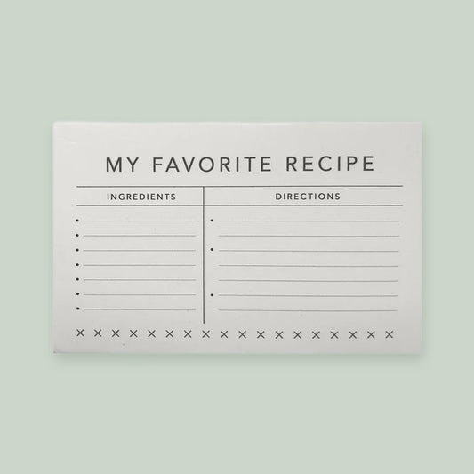 My Favorite Recipe ornament on a sage green background