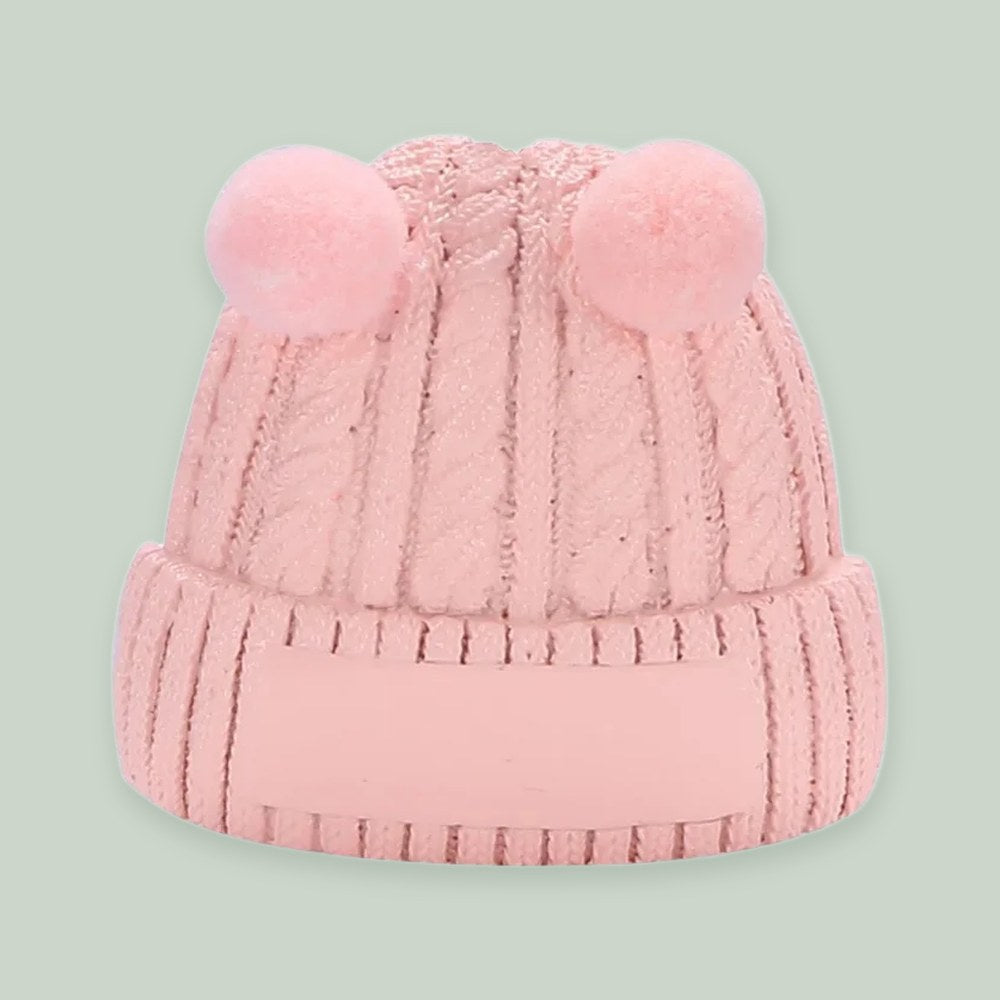 CHRISTMAS HAT PINK(flat) ornament on a sage green background