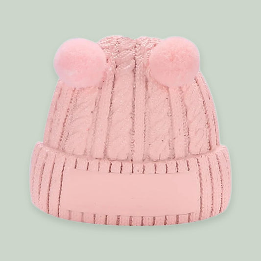 CHRISTMAS HAT PINK(flat) ornament on a sage green background