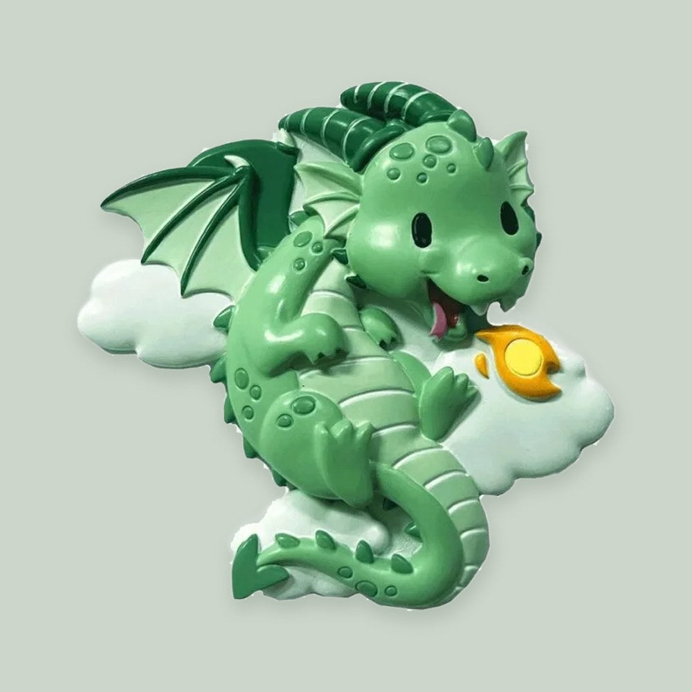 Dragon ornament on a sage green background