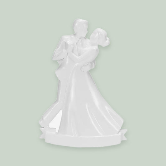 First Dance Wedding Couple ornament on a sage green background