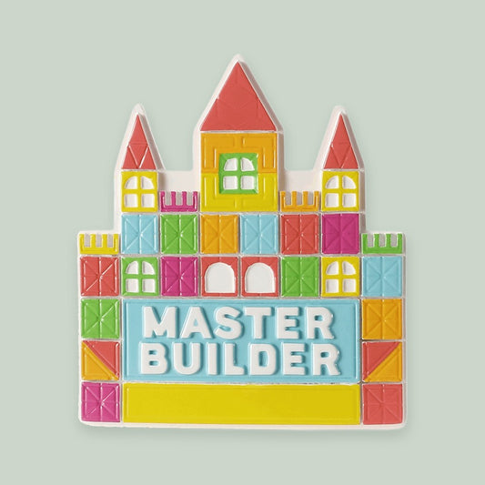 Tile Castle ornament on a sage green background