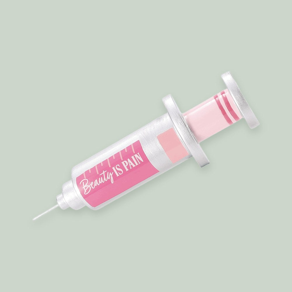 Botox ornament on a sage green background
