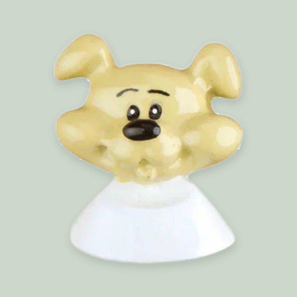 Dog Head Add-On — Cream — one piece on a sage background