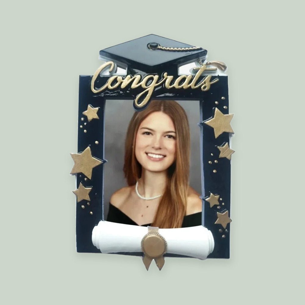 Graduation Frame Picture Frame ornament on a sage green background