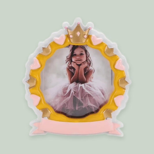 Princess Photo Frame ornament on a sage green background