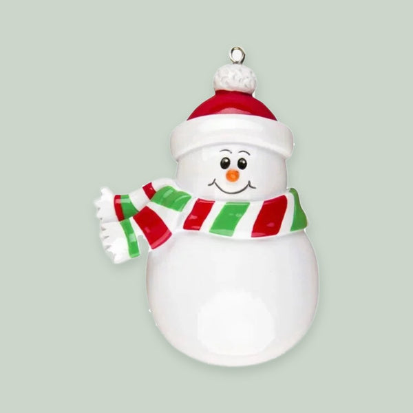 Snowman Personalized Christmas Ornament