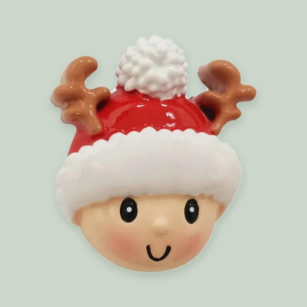 Heads with Holiday Hats (Assortment) Personalized Christmas Ornament All personalized Christmas ornaments are sold by the d
