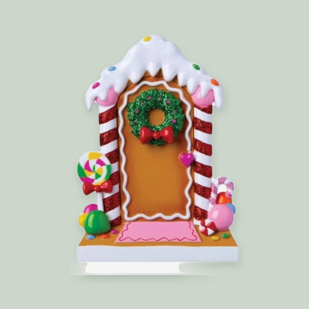Gingerbread Door Personalized Christmas Ornament