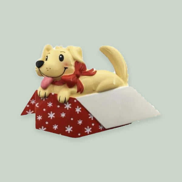 New Dog In Gift Box Personalized Christmas Ornament