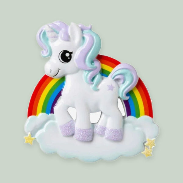 Unicorn Personalized Christmas Ornamen